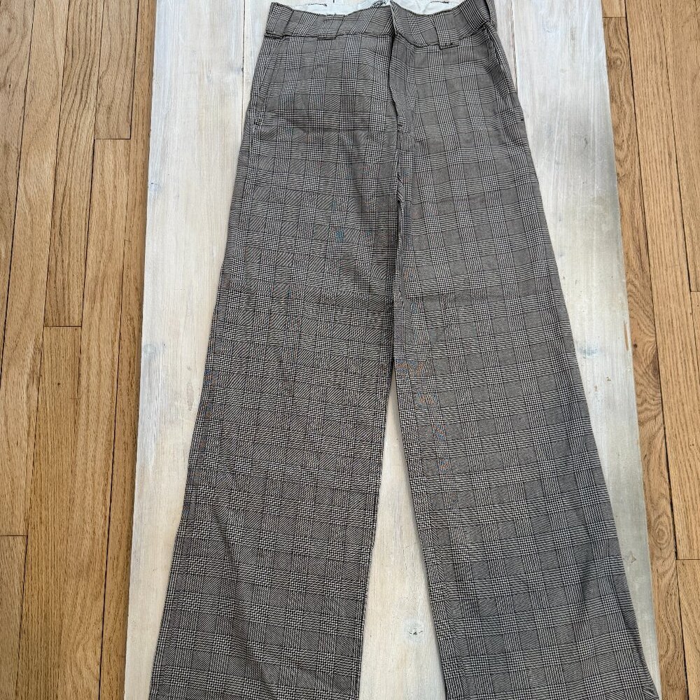 Dickies Bakerhill High Rise Wide Leg Plaid NWOT Size 0 - Picture 4 of 7